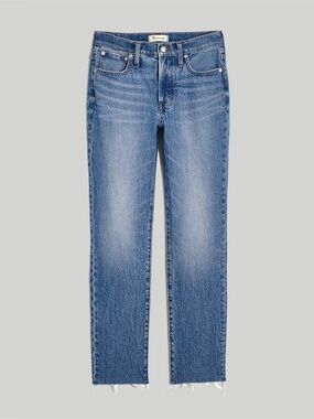 Madewell The Perfect Vintage Jean Mid Rise Size 25 Light Wash Raw Hem Like New
